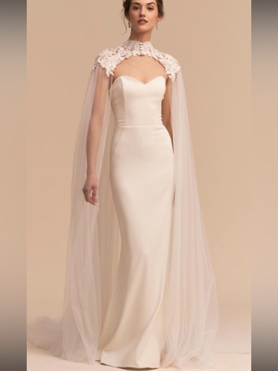 BHLDN Dresses & Skirts - Bhldn Rare Elegant Ivory Bridal Cape